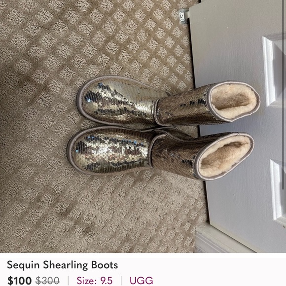 Ugg Brand New Sequin Shearling Boots - Picture 5 of 5